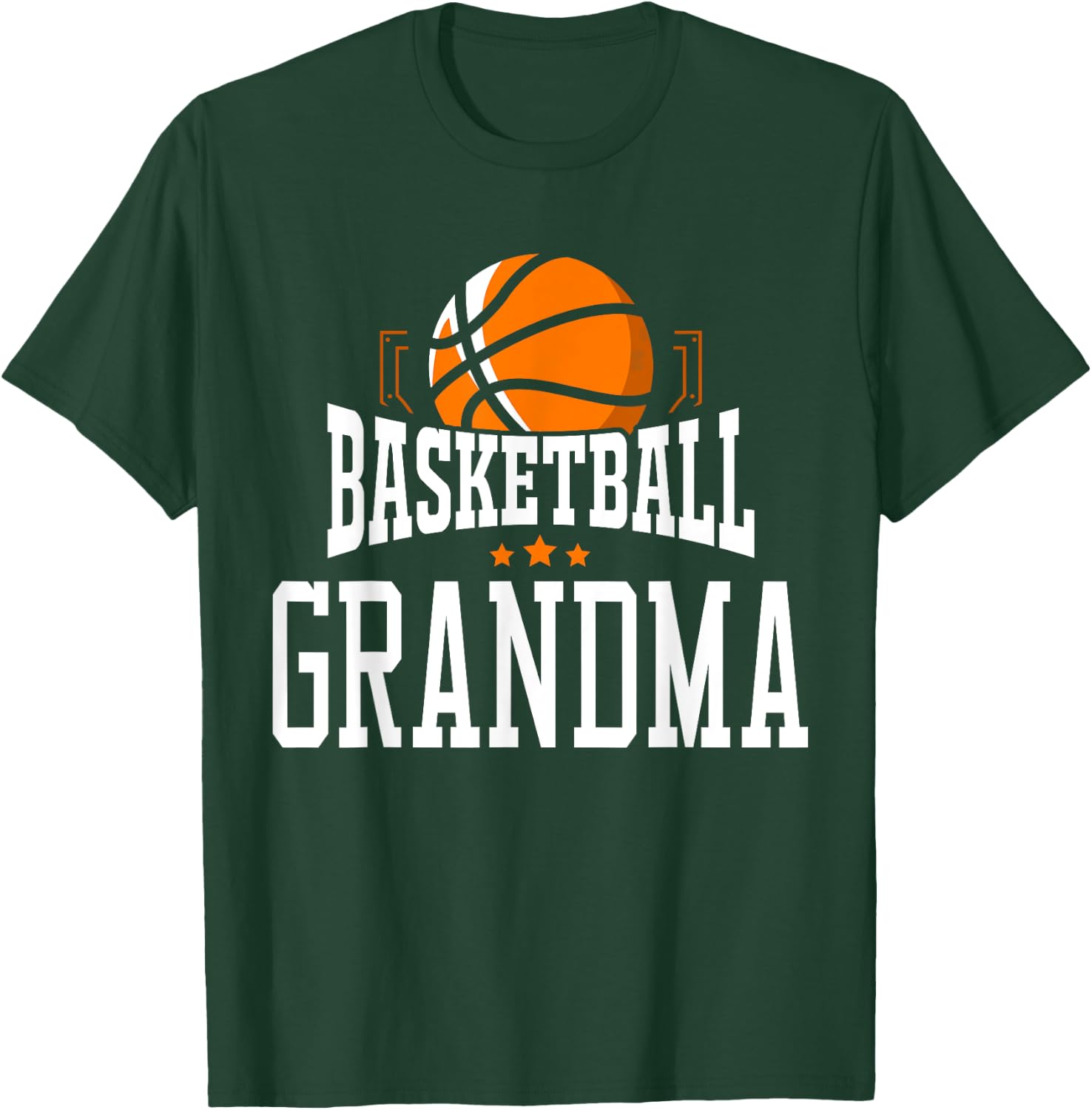 Basketball Grandma Team Sports Fan T-Shirt - T-Shirt | Forest