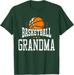 Basketball Grandma Team Sports Fan T-Shirt - T-Shirt | Forest