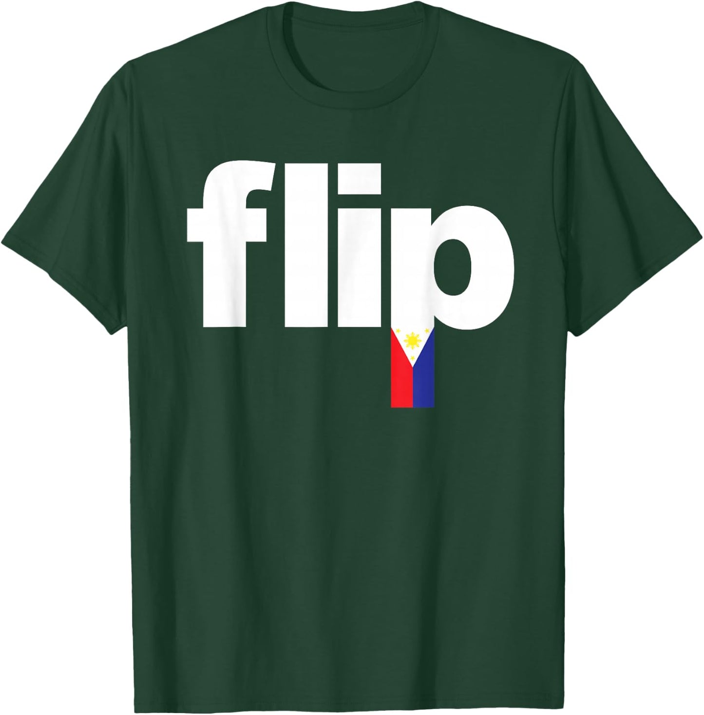 Cool Filipino Flag Pride - Pinoy Flip Logo T-Shirt - T-Shirt | Forest
