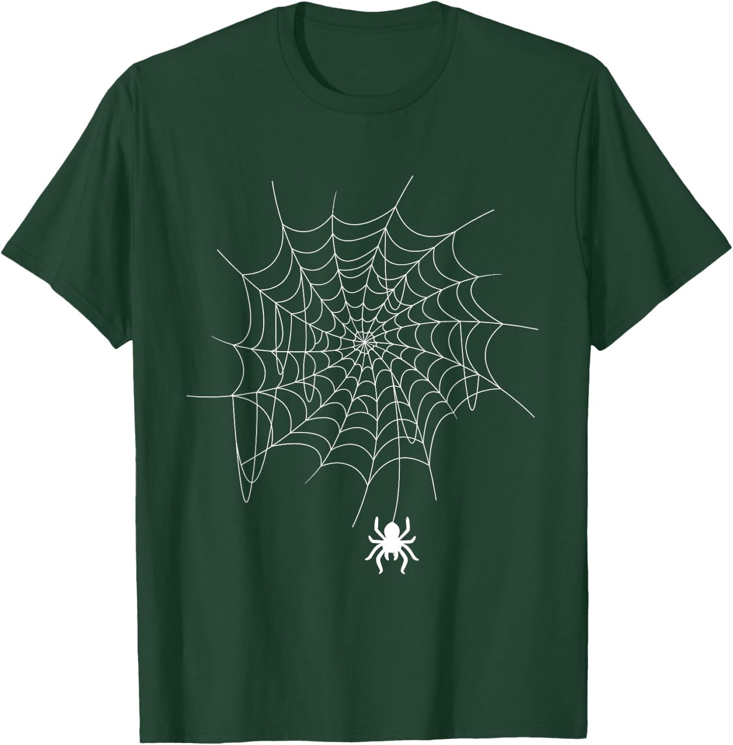Spider Web Lazy DIY Halloween Costume Spooky Insect T-Shirt - T-Shirt | Forest