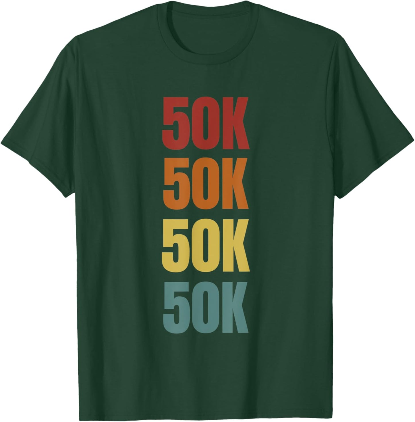 Ultra Marathon Runner Gift Retro Running 50K Endurance Run T-Shirt - T-Shirt | Forest
