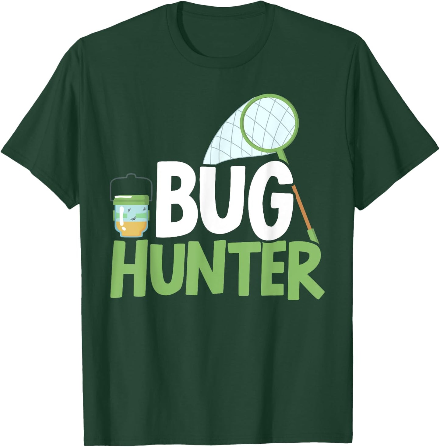 Bug Hunter Entomology Insect Catching Ladybug Butterfly T-Shirt - T-Shirt | Forest