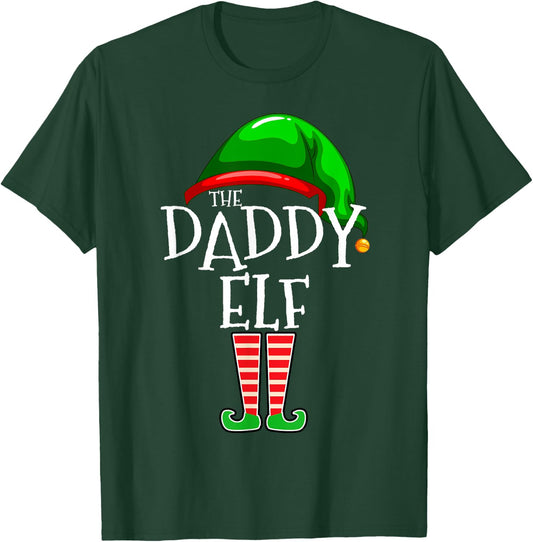 Daddy Elf Family Matching Group Christmas T-Shirt - T-Shirt | Forest