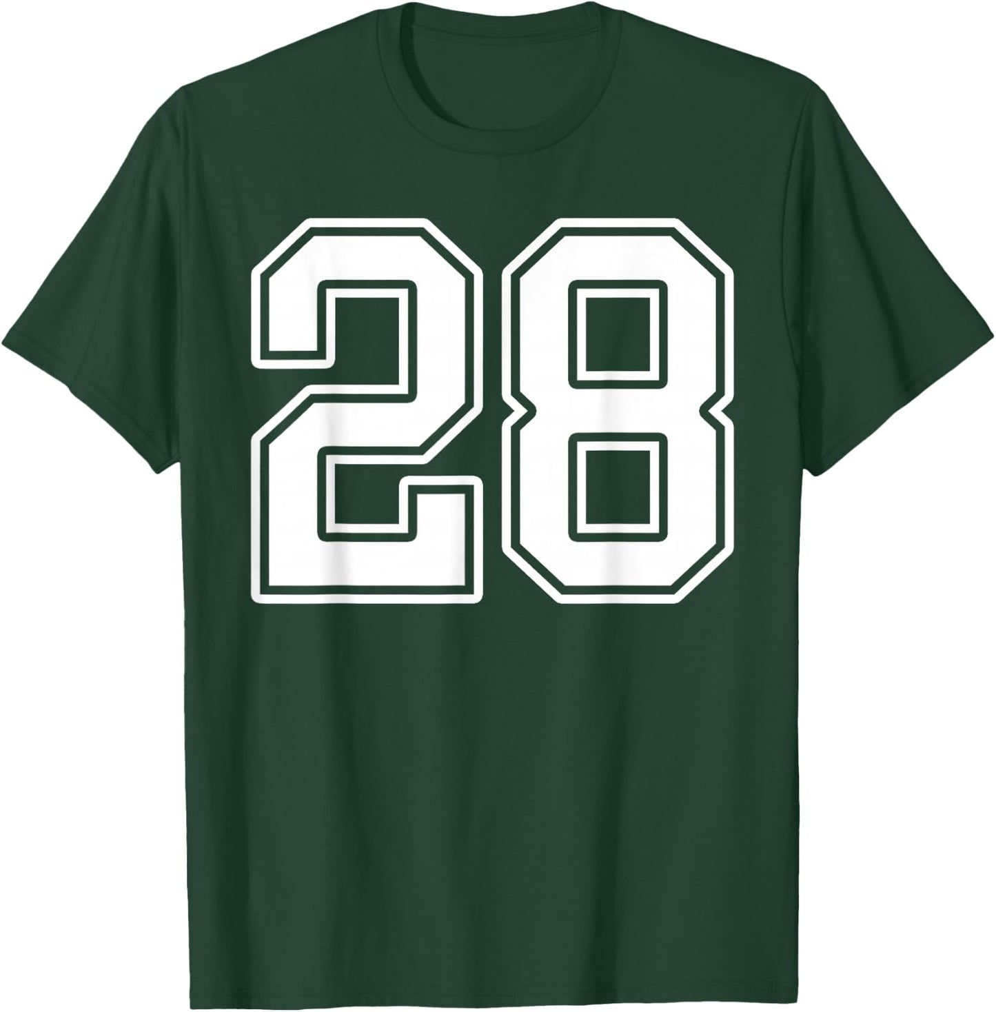 Number 28 Fan Player Jersey Style #28 Men Women Kids T-Shirt - T-Shirt | Forest