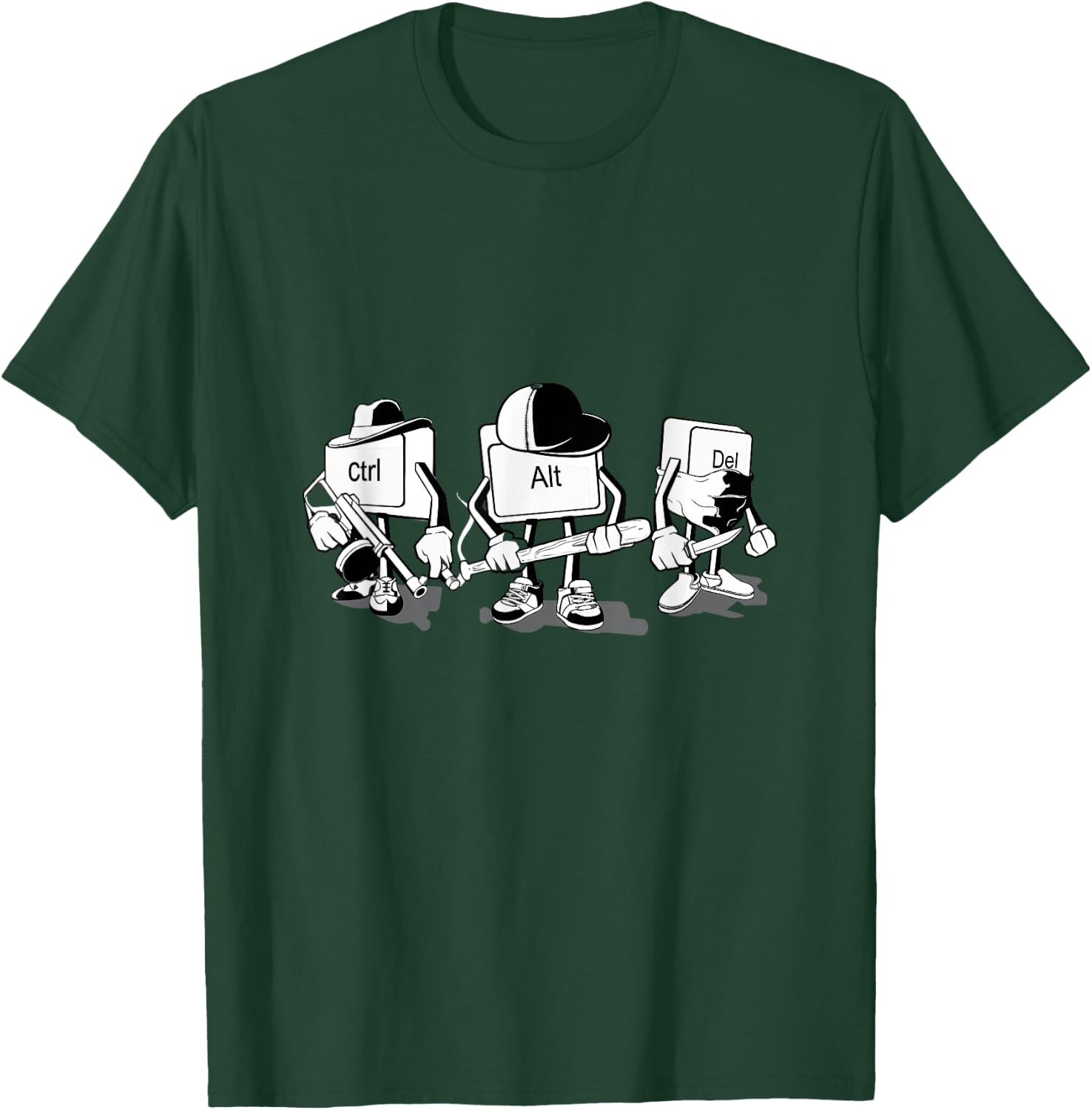Ctrl Alt Del Gangsters - Funny Ctrl Alt Del T-Shirt - T-Shirt | Forest