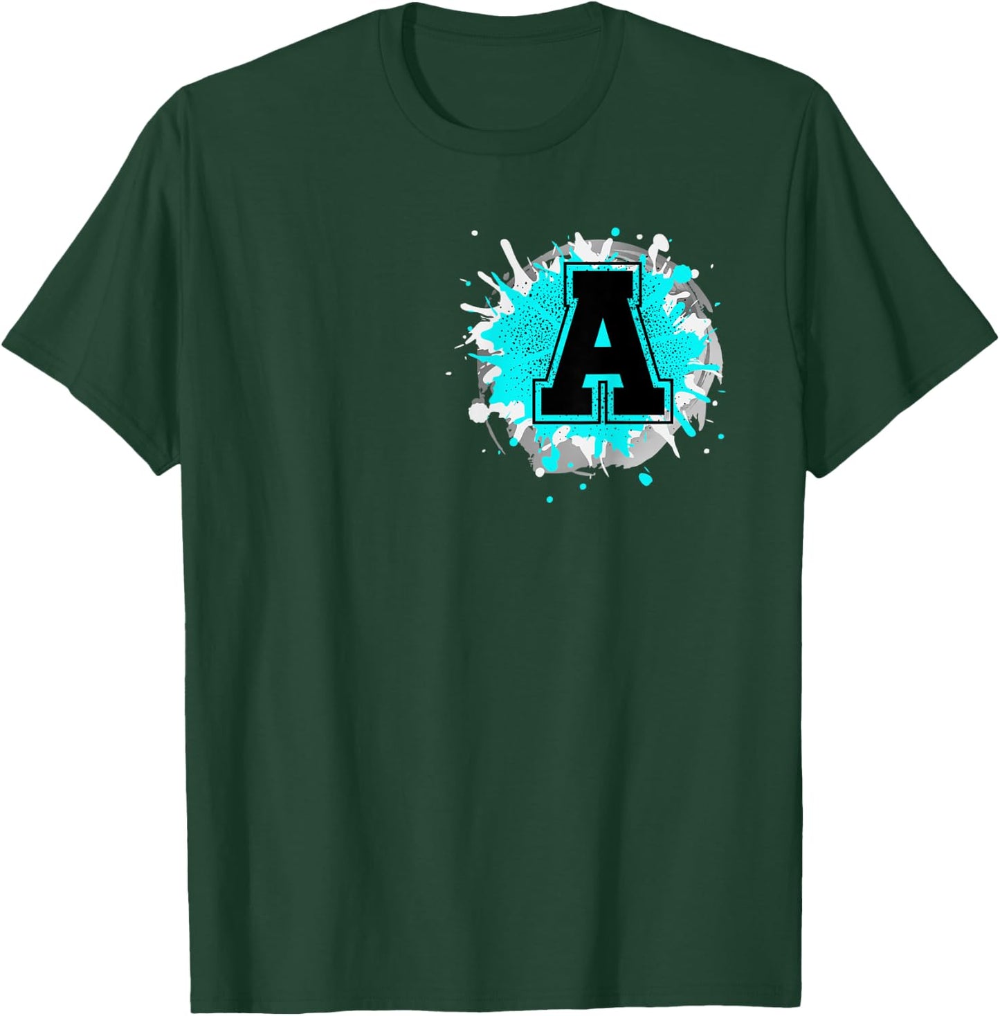 Monogram Letter A Alphabet Initials For Names Starting With T-Shirt - T-Shirt | Forest