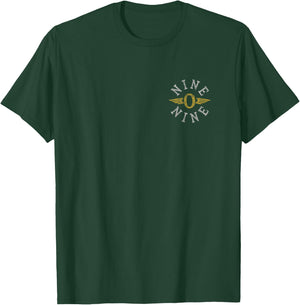 B-17 Flying Fortress Nine-O-Nine Nose Art Front & Back Print T-Shirt - T-Shirt | Forest