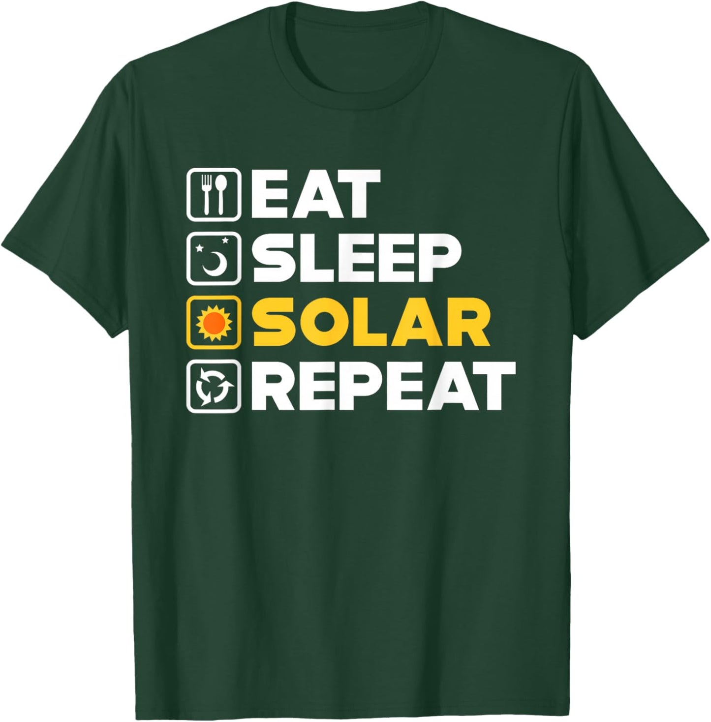 Funny Solar Energy Power Panel Sun Harvest Renewable Gift T-Shirt - T-Shirt | Forest
