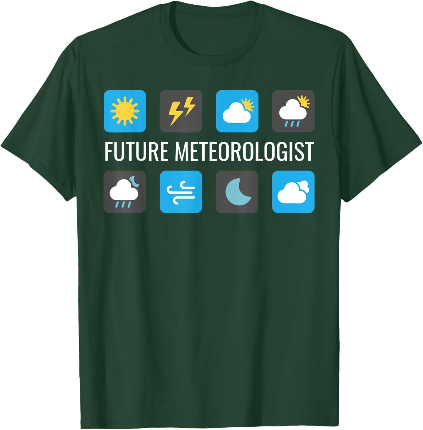 Future Meteorologist Weather Forecast Icons Gift T-Shirt - T-Shirt | Forest