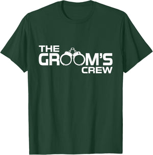 Groom Crew Bachelor Party Funny Handcuffs Group Matching T-Shirt - T-Shirt | Forest