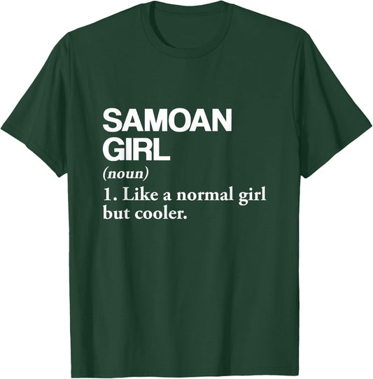 Samoan Girl Definition Samoa Flag Country Language T-Shirt - T-Shirt | Forest
