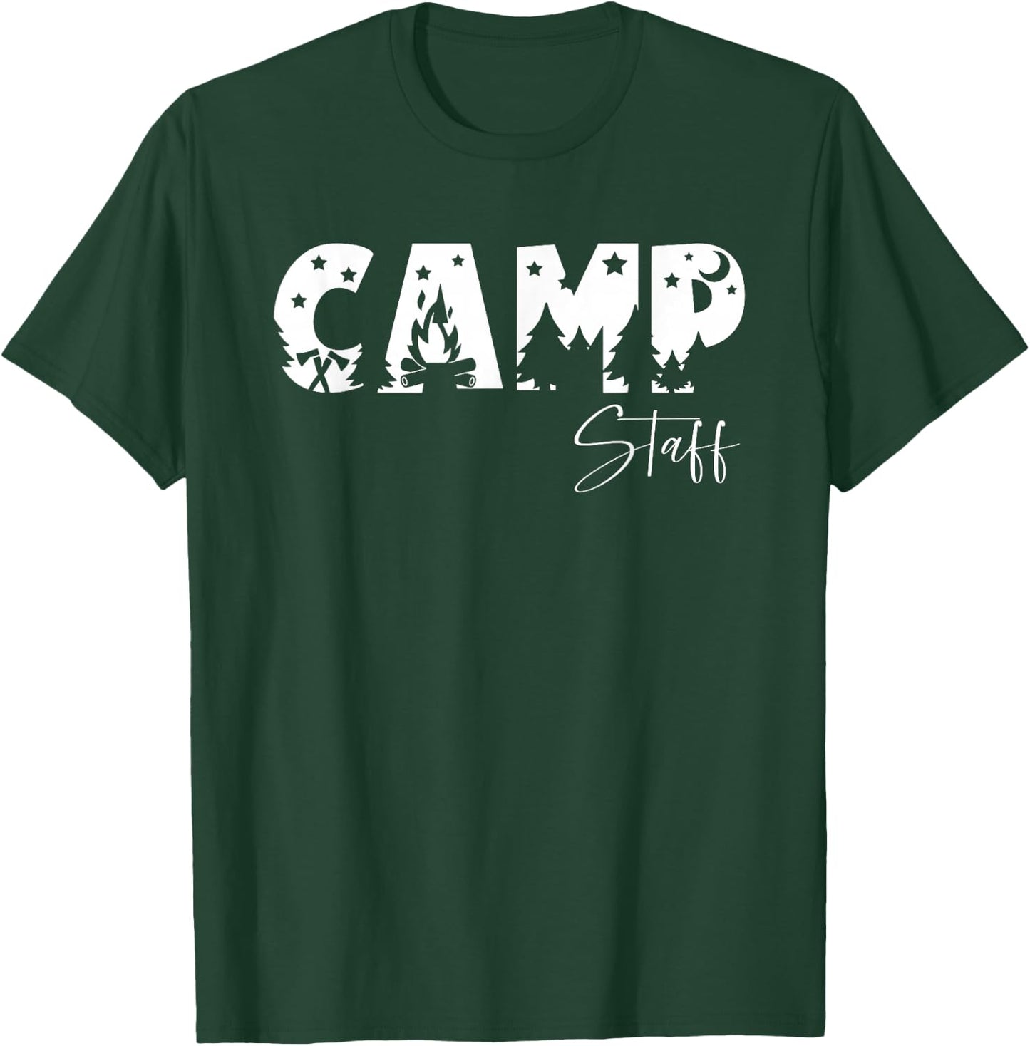 Apparel for Summer Camp Staff Summer Camp Staff Counselor Camping Camper T-Shirt - T-Shirt | Forest