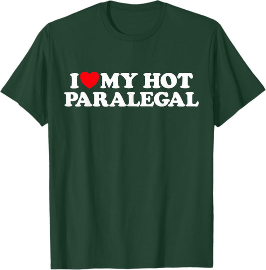 Paralegal Heart Funny Cute Law Research Attorney Dating Fan T-Shirt - T-Shirt | Forest