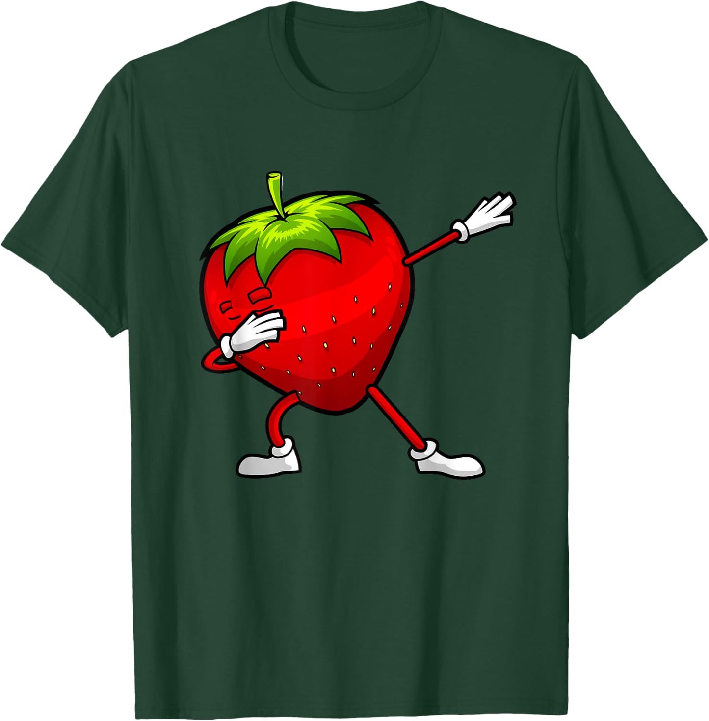 Funny Strawberry Design Dabbing Strawberry Lover Men Women T-Shirt - T-Shirt | Forest