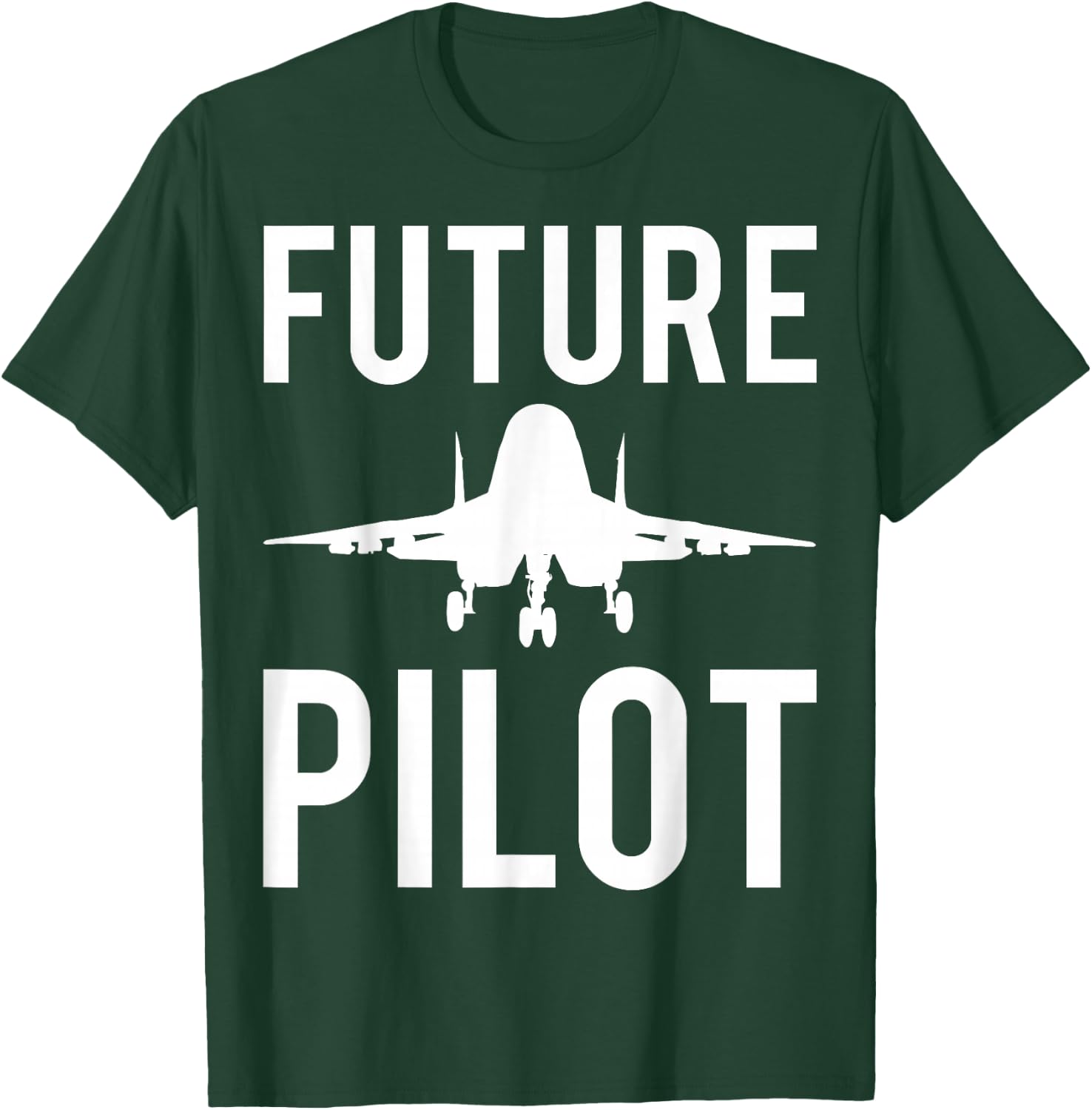 Future Pilot Gift Boys Girls Flight School T-Shirt - T-Shirt | Forest