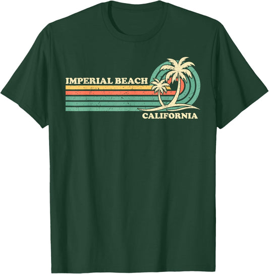 Vintage Retro Summer Vacation California Imperial Beach Women Girls Kids T-Shirt - T-Shirt | Forest