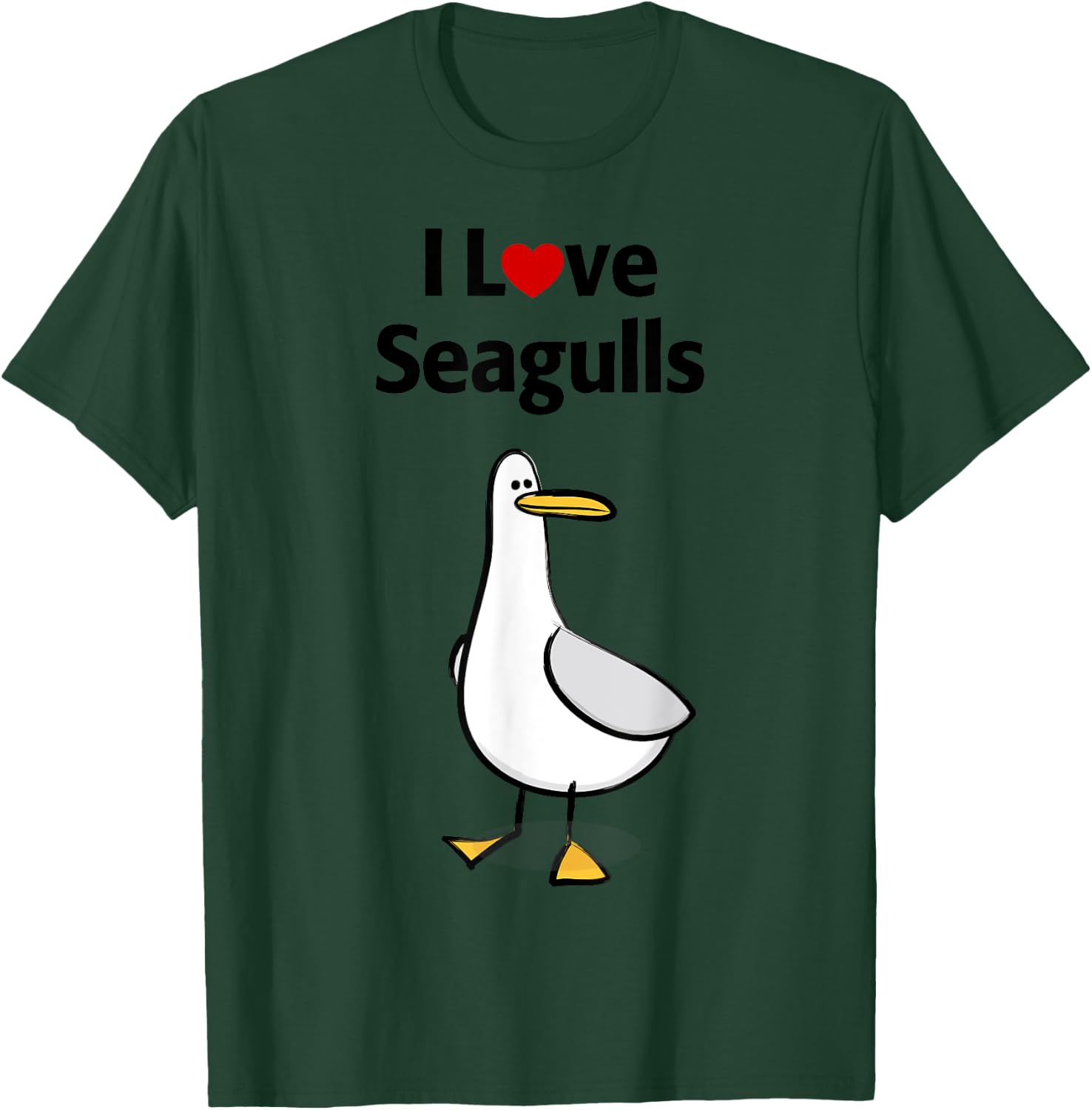 I Love Seagulls T-Shirt - T-Shirt | Forest