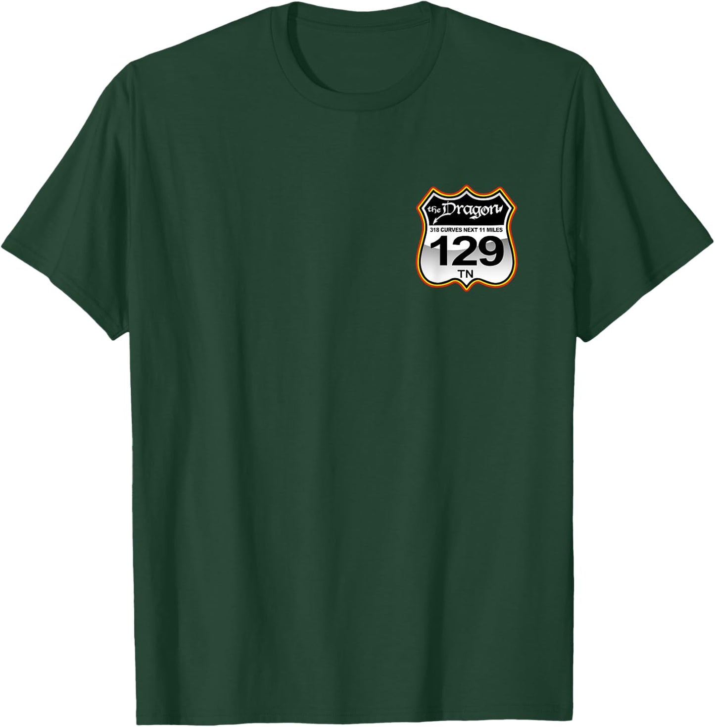 The Dragon US 129 318 Curves 11 Miles Design T-Shirt - T-Shirt | Forest