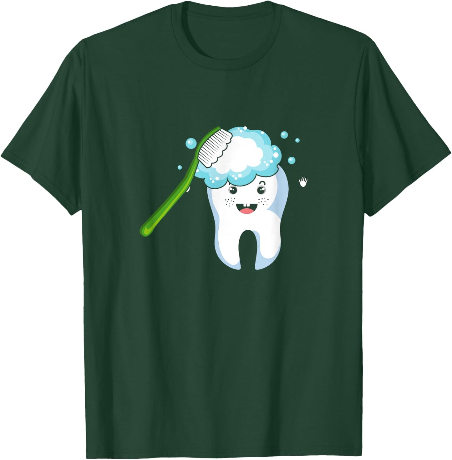 Tooth Dentist Cute Teeth Technician Hygienist Dental Teeth T-Shirt - T-Shirt | Forest