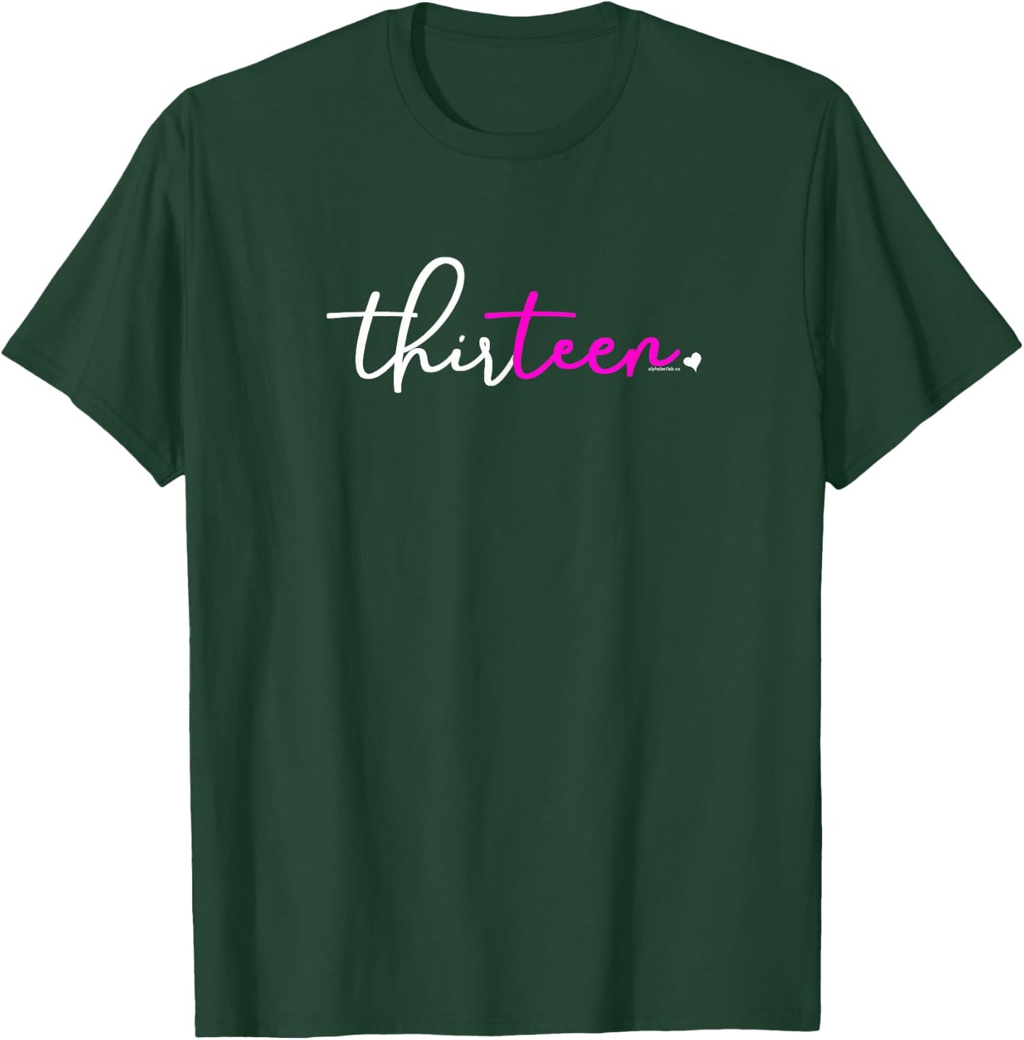 13th Birthday for Girls 13 Year Old Pink Thirteen Party Teen T-Shirt - T-Shirt | Forest