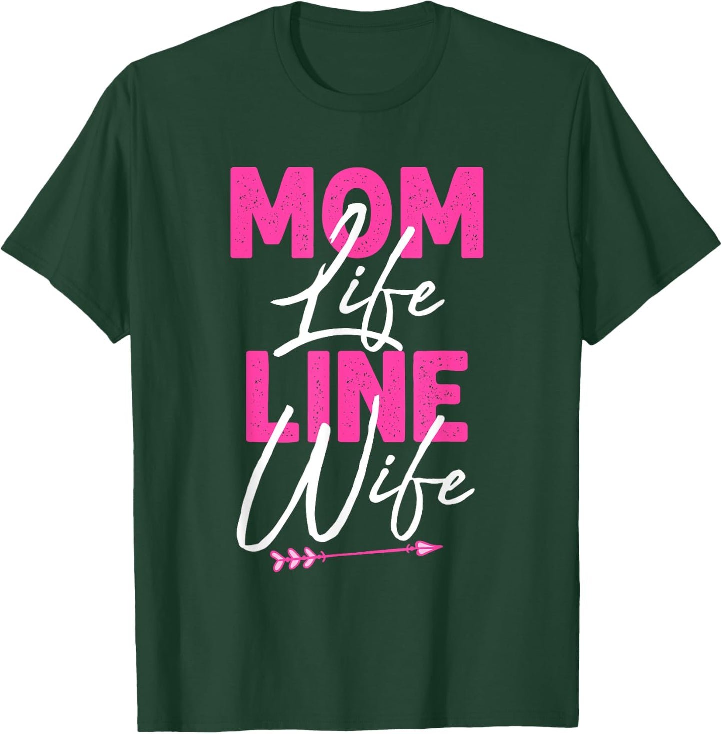 Funny Lineman Wife Design Lineman Lover Women Mom Linesman T-Shirt - T-Shirt | Forest