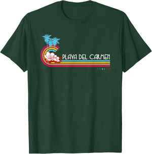 Summer Vacation Vintage Mexico Playa Del Carmen Beach T-Shirt - T-Shirt | Forest