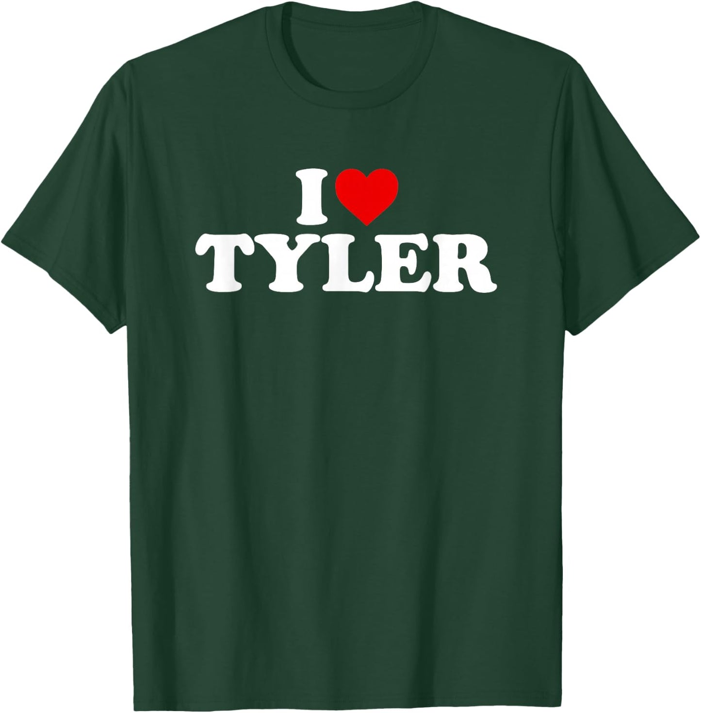 I Love Tyler - Heart T-Shirt - T-Shirt | Forest