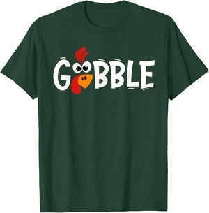 Gobble Till You Wobble Cool Turkey Thanksgiving Gobble T-Shirt - T-Shirt | Forest