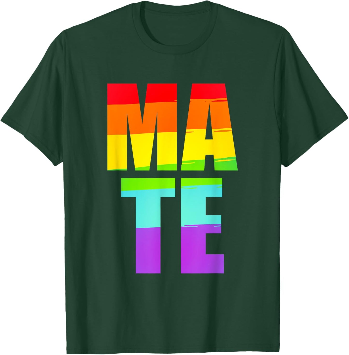 Soul Mate LGBTQ Pride Matching Gay Lesbian Couple Rainbow T-Shirt - T-Shirt | Forest