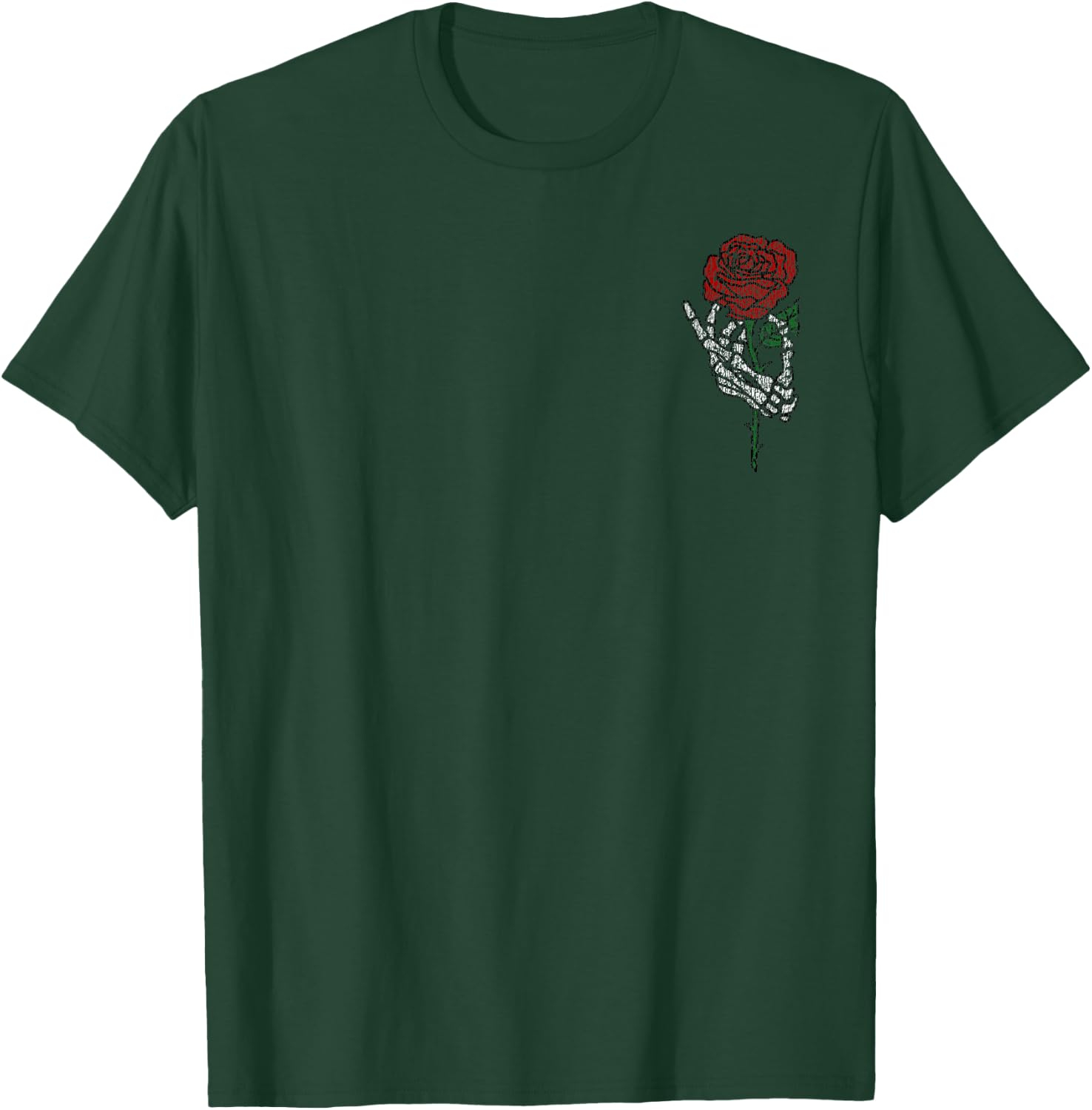 Skeleton Hand Holding Rose Shirt, Tattoo Shirts, Vintage T-Shirt - T-Shirt | Forest
