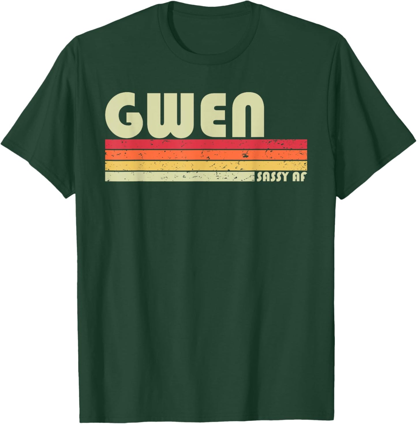GWEN Gift Name Personalized Retro Vintage 80s 90s Birthday T-Shirt - T-Shirt | Forest