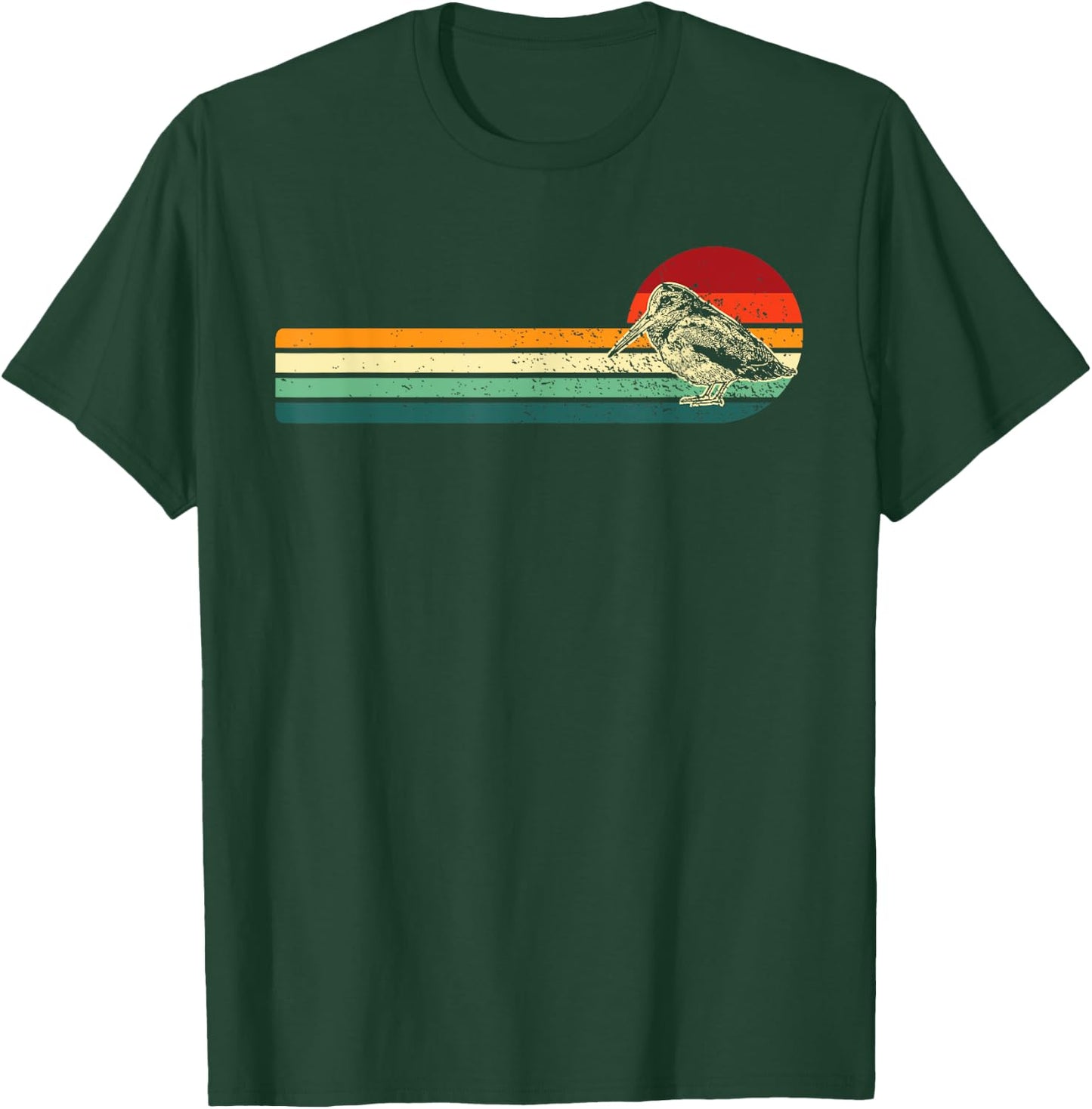 Hunting Woodcock bird- retro art vintage style Hunter T-Shirt - T-Shirt | Forest