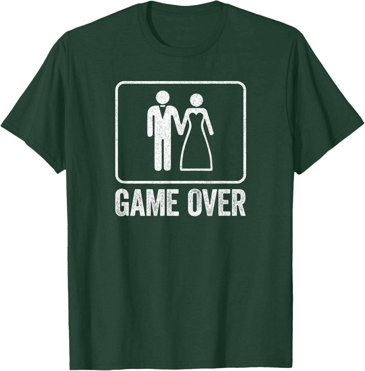 Game Over Funny Wedding Shirt Men Bachelor Party T-Shirt - T-Shirt | Forest