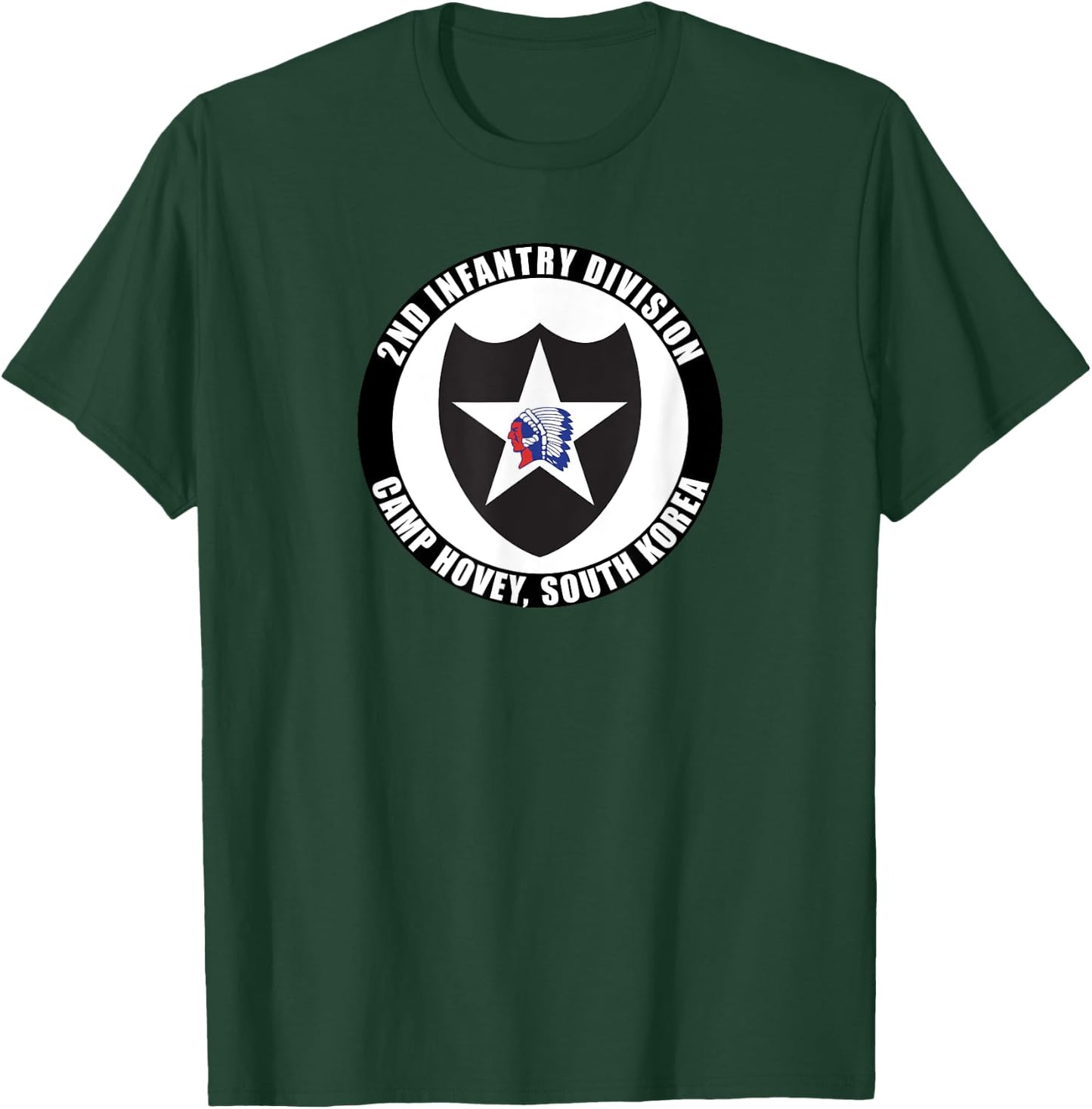 2nd Infantry Division Camp Hovey Korea Emblem Veteran Gift T-Shirt - T-Shirt | Forest