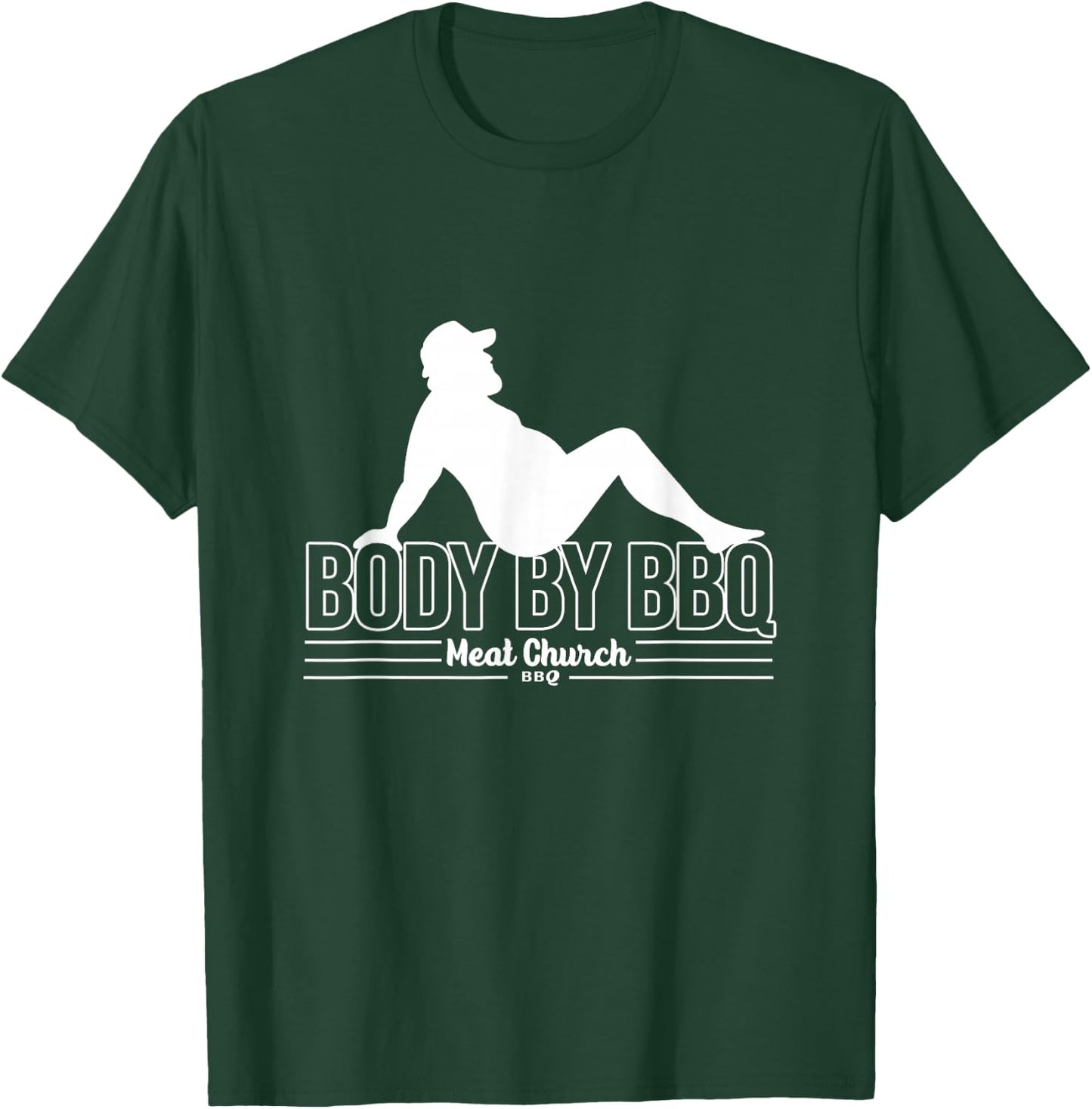 Body By BBQ Meat By Church Barbecue Daddy Funny Cooking T-Shirt - T-Shirt | Forest