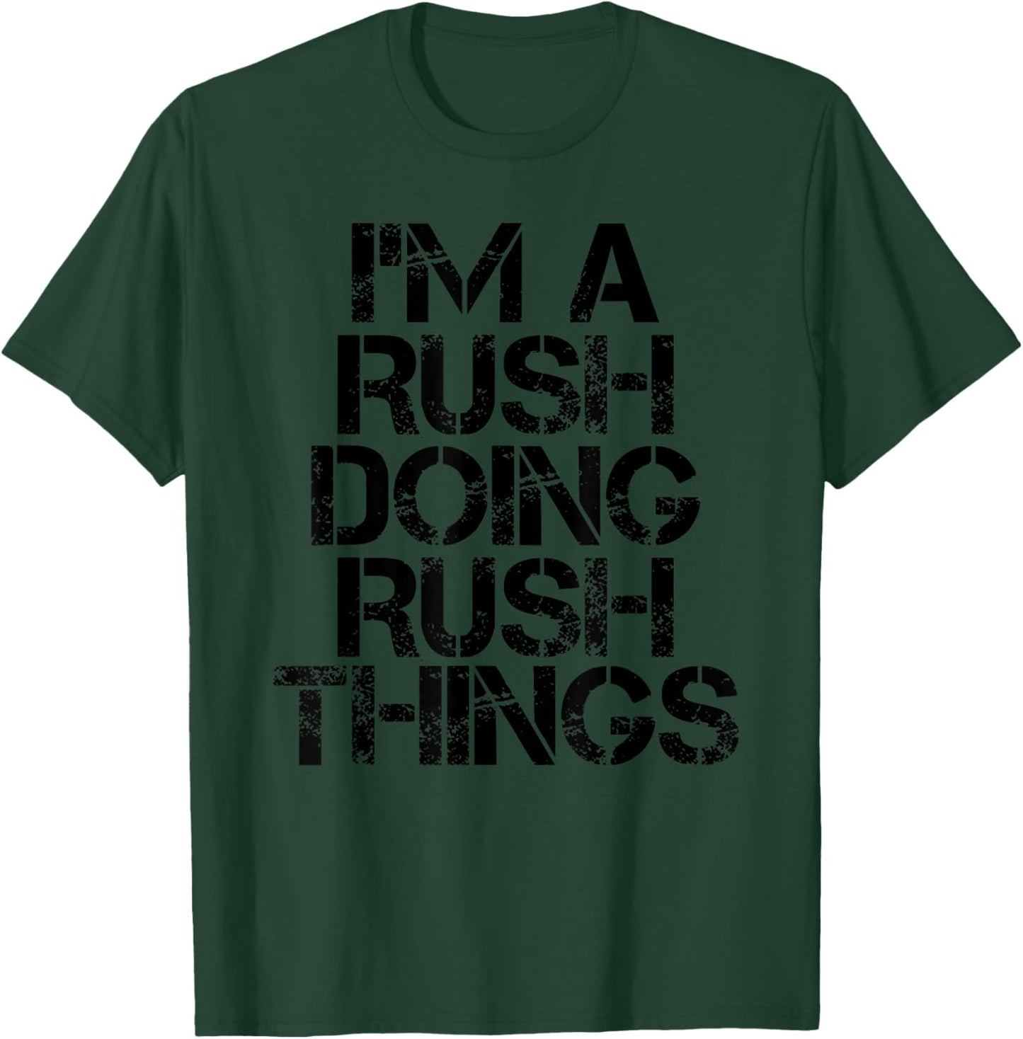 RUSH Funny Surname Family Tree Birthday Reunion Gift T-Shirt - T-Shirt | Forest