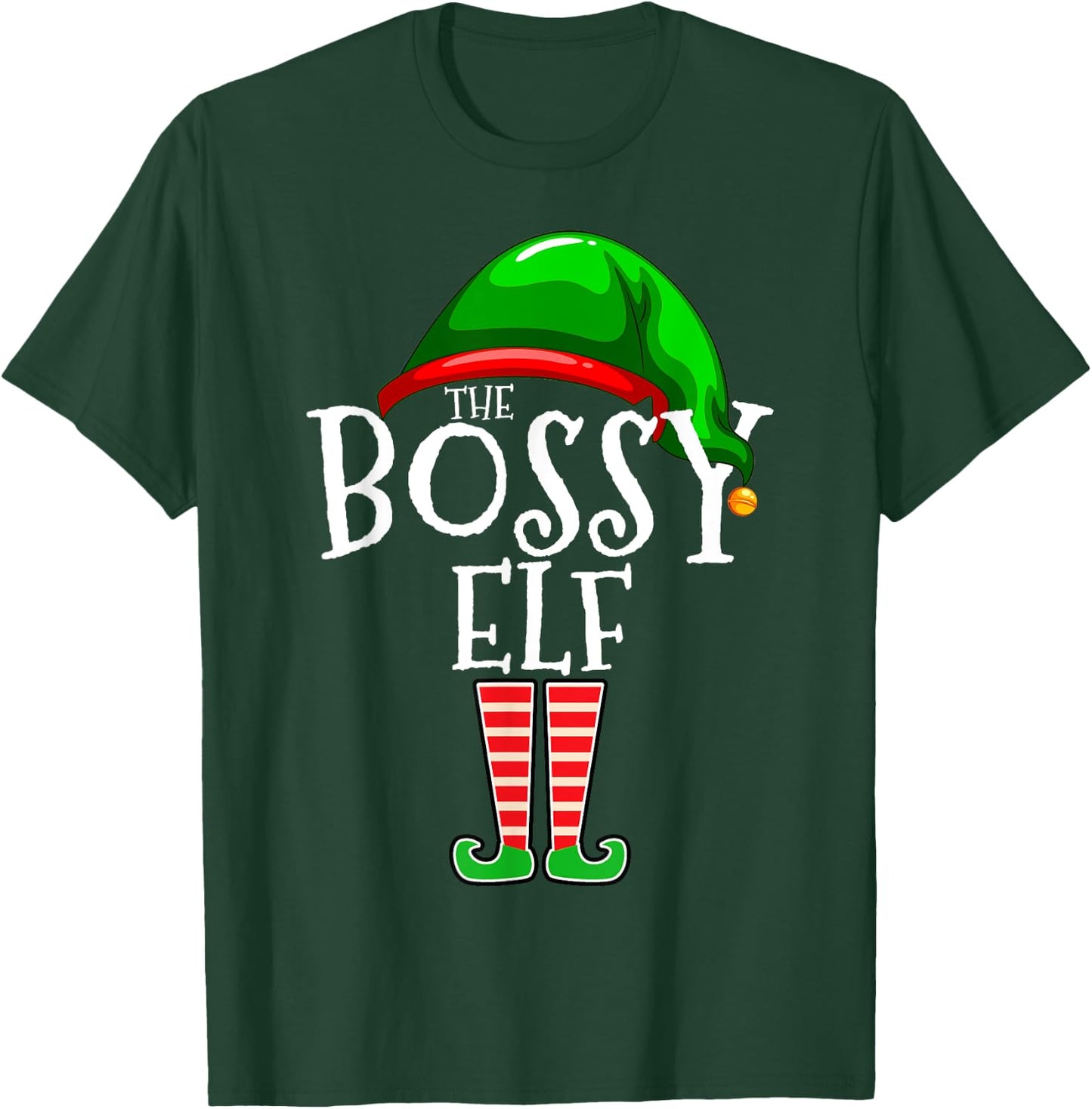 The Bossy Elf Group Matching Family Christmas T-Shirt - T-Shirt | Forest