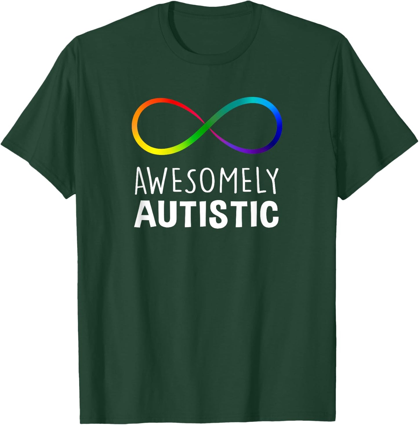 Red Instead Autism Awesomely Autistic Infinity Small T-Shirt - T-Shirt | Forest