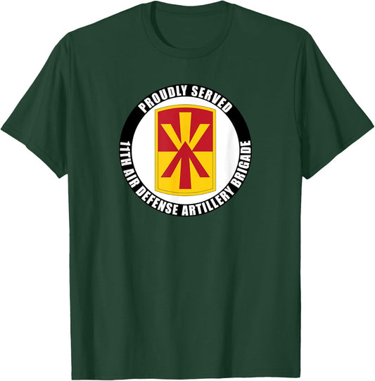 Proudly Served 11th Air Defense Artillery Brigade Veteran T-Shirt - T-Shirt | Forest
