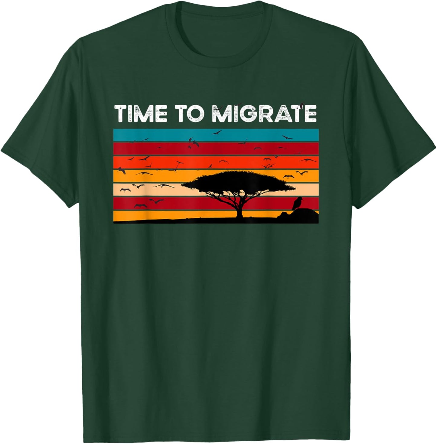 Bird Enthusiasts Flying Migrating Time to migrate T-Shirt - T-Shirt | Forest