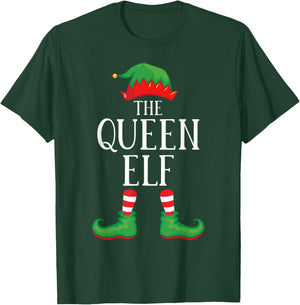 Queen Elf Matching Group Xmas Funny Family Christmas T-Shirt - T-Shirt | Forest