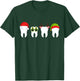 SOMMAS DENTIST Funny Dentist Christmas Tooth Dental Teeth with Xmas Hats Adult T-Shirt - T-Shirt | Forest