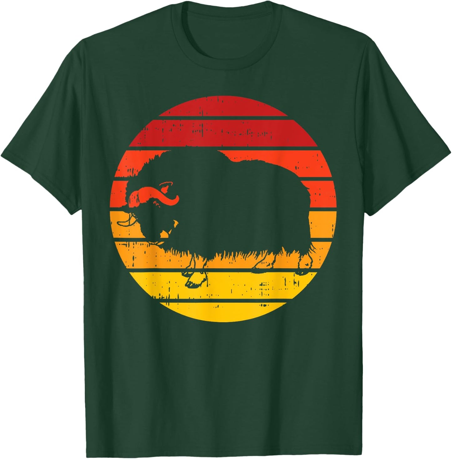Retro Musk Ox T-Shirt - T-Shirt | Forest