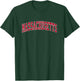 Massachusetts MA Vintage Sports Design Red Design T-Shirt - T-Shirt | Forest