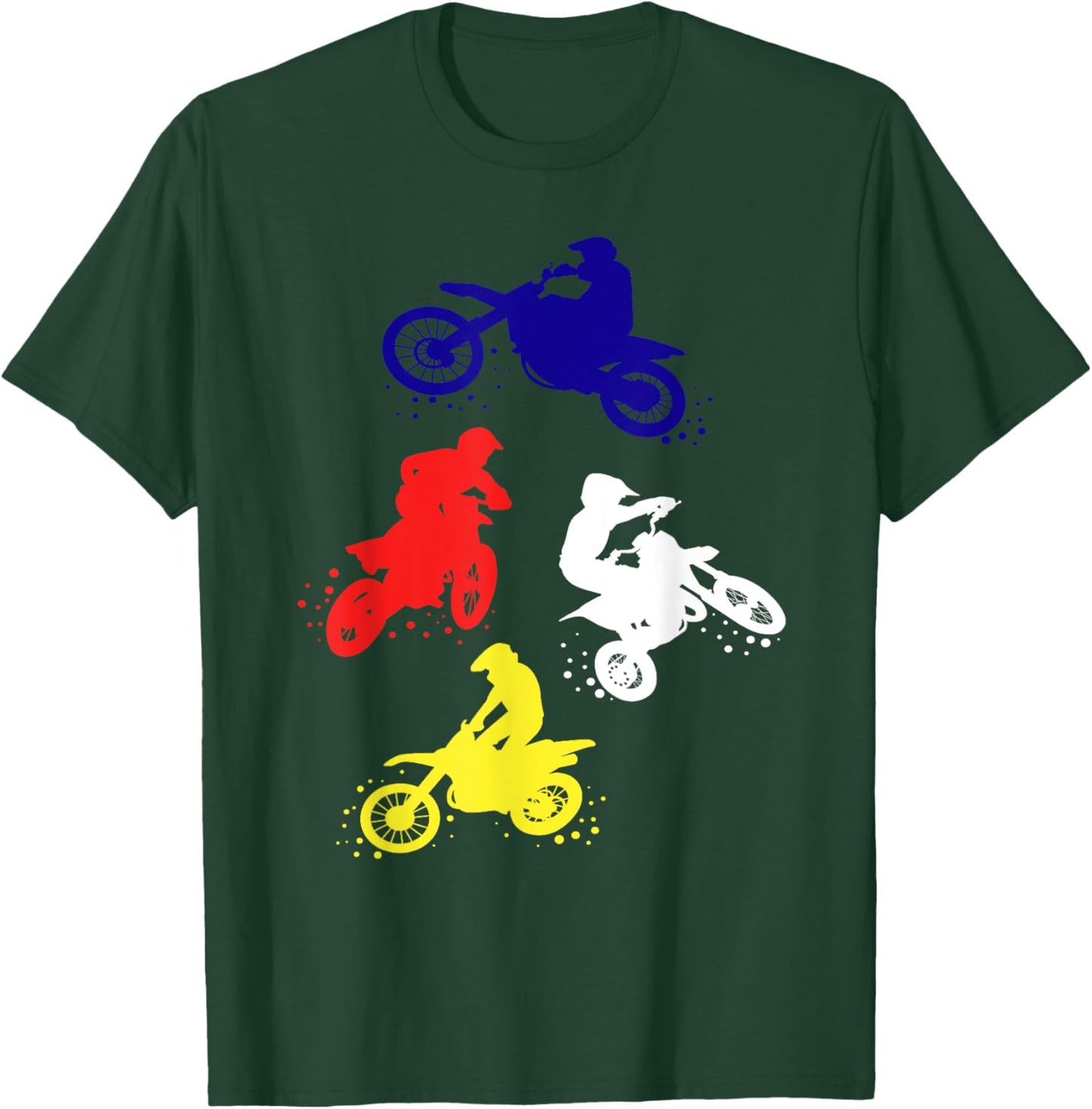 Retro Dirt Bike Boys Toddler Motocross Gift T-Shirt - T-Shirt | Forest