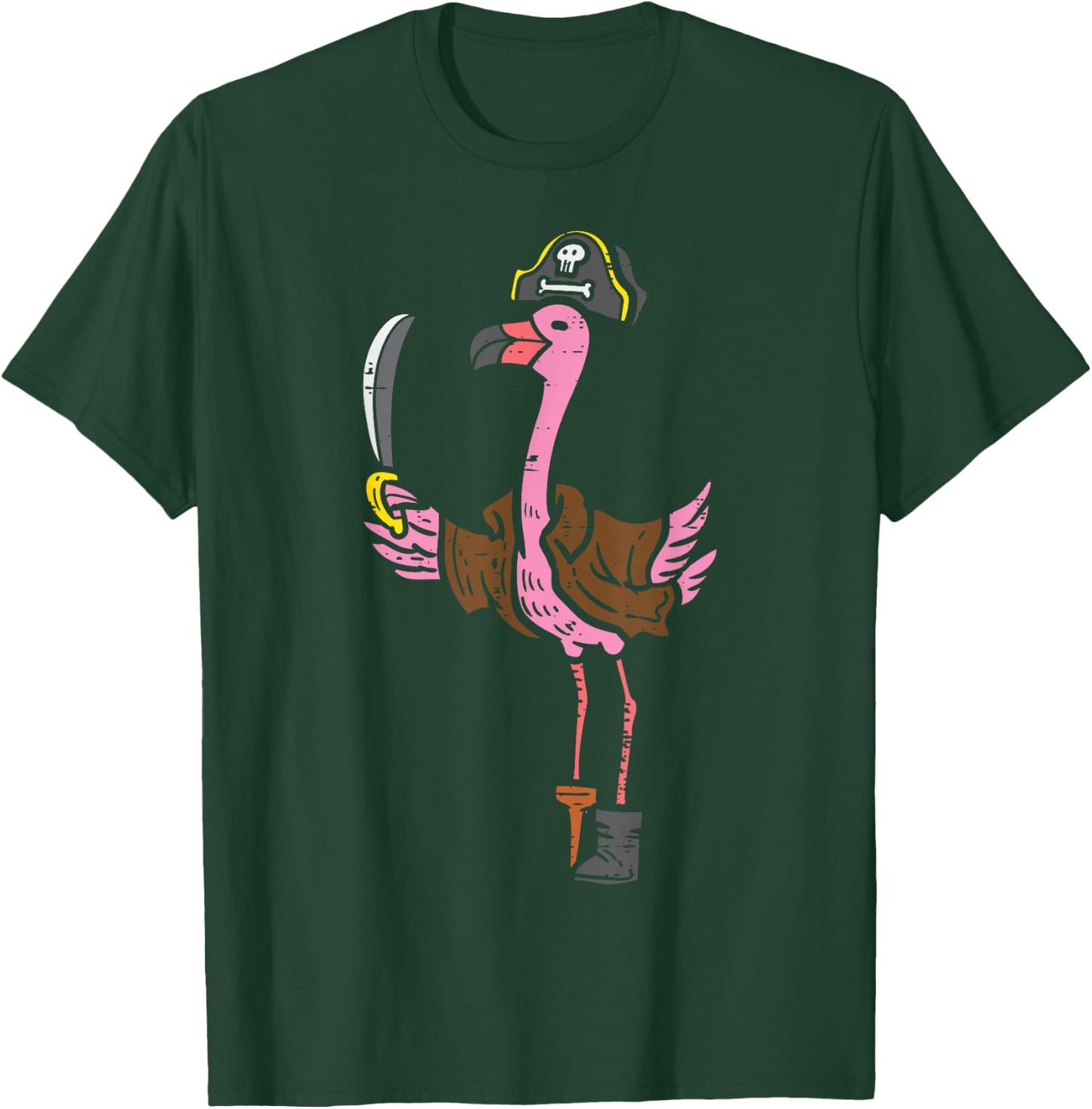 Flamingo Pirate Animal Bird Flamingoween Halloween Women T-Shirt - T-Shirt | Forest