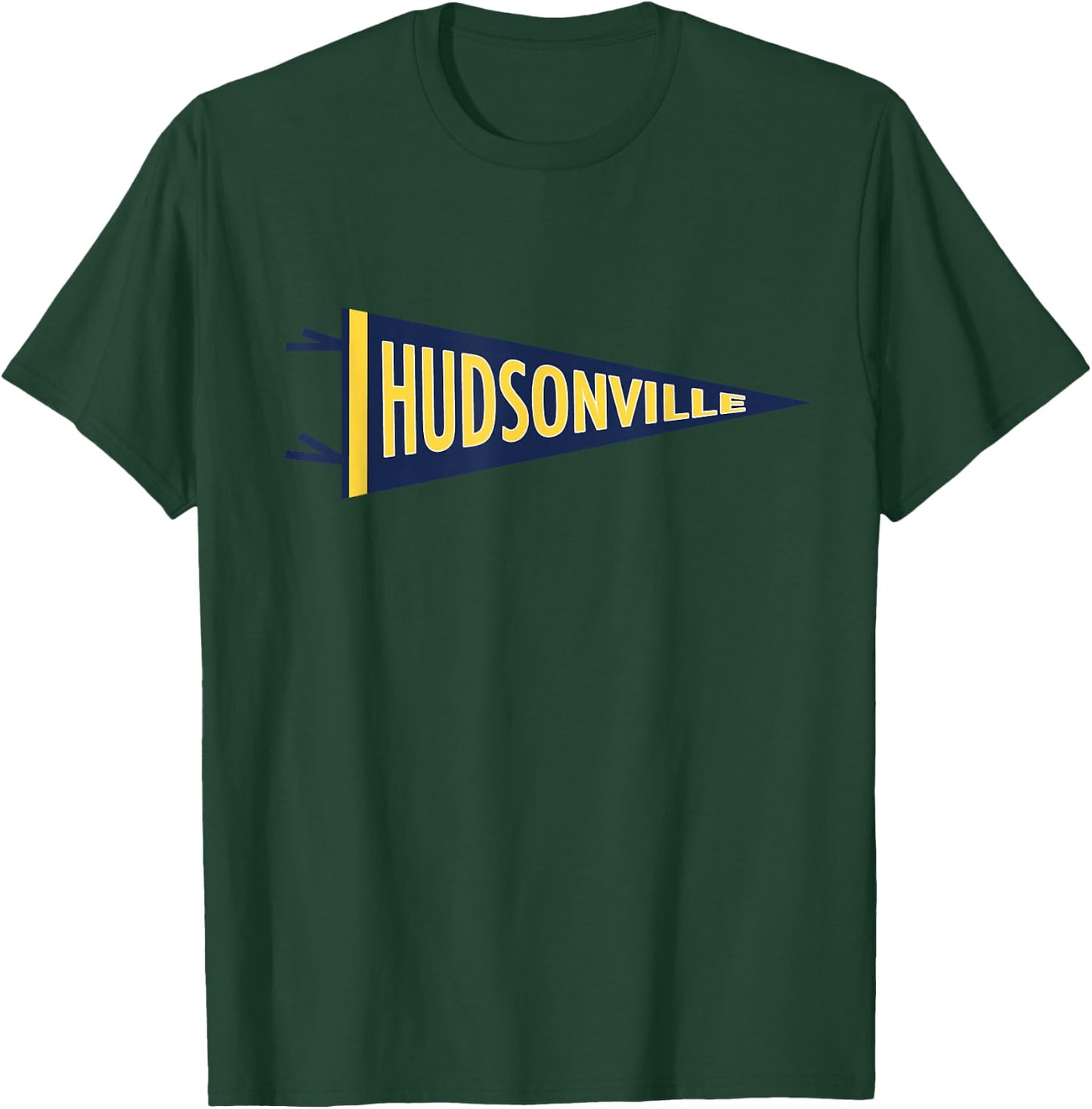 Hudsonville Michigan MI Pennant Flag Hudsonville Eagles T-Shirt - T-Shirt | Forest
