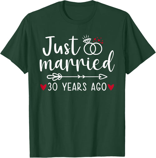 Just Married Couples Funny Husband Wife 30th Anniversary