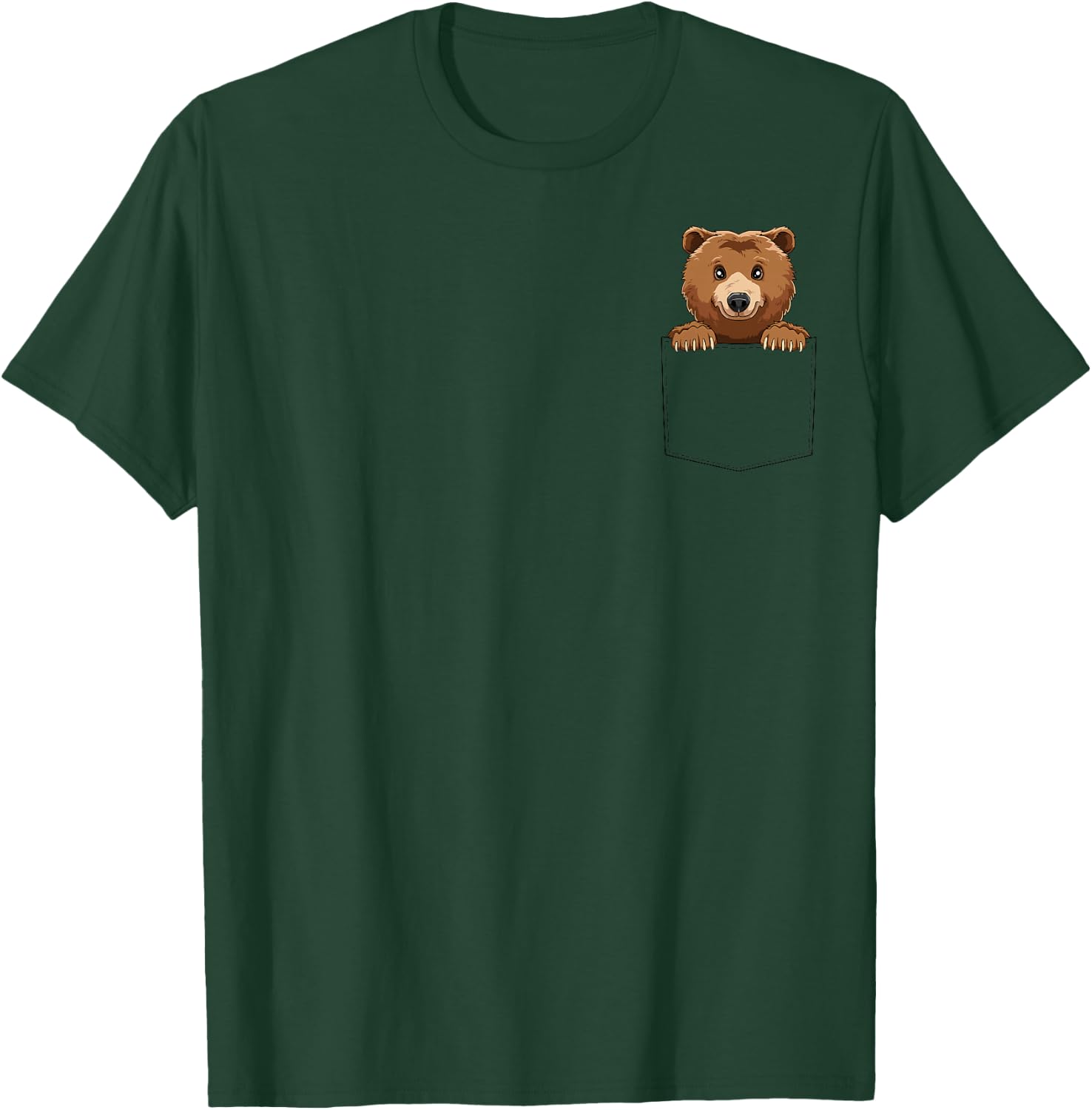 Bear Pocket Bear In Pocket Bear Peeking Bear Coming Out T-Shirt - T-Shirt | Forest