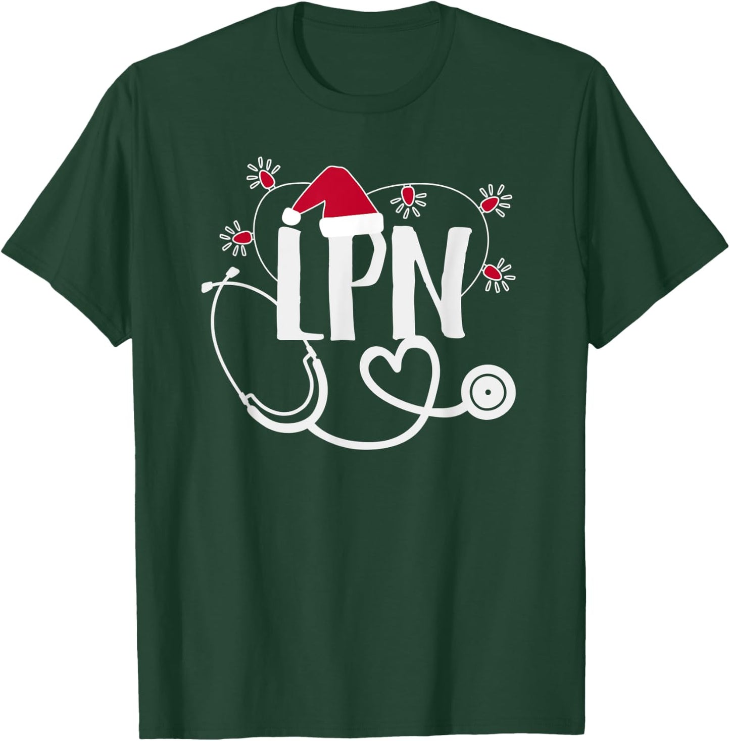 Cute Christmas Nurse - LPN Christmas T-Shirt - T-Shirt | Forest